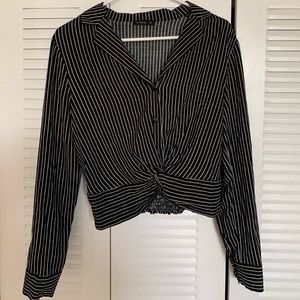 Cotton On black & white striped shirt FIRM PRICE